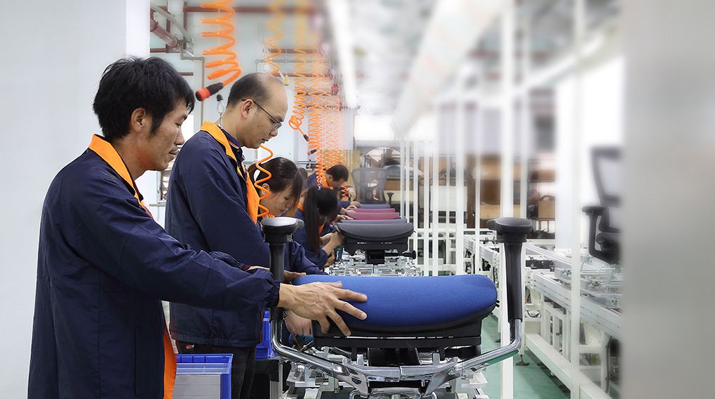 Chair assembling line