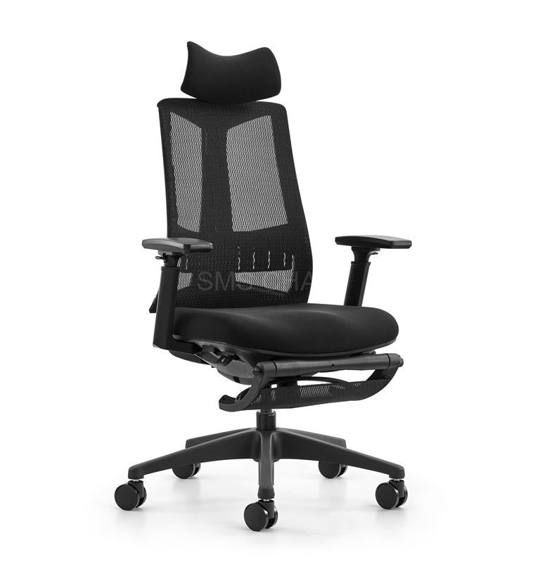 High Back Mesh Ergonomic Executive Chair With Extended Footrest