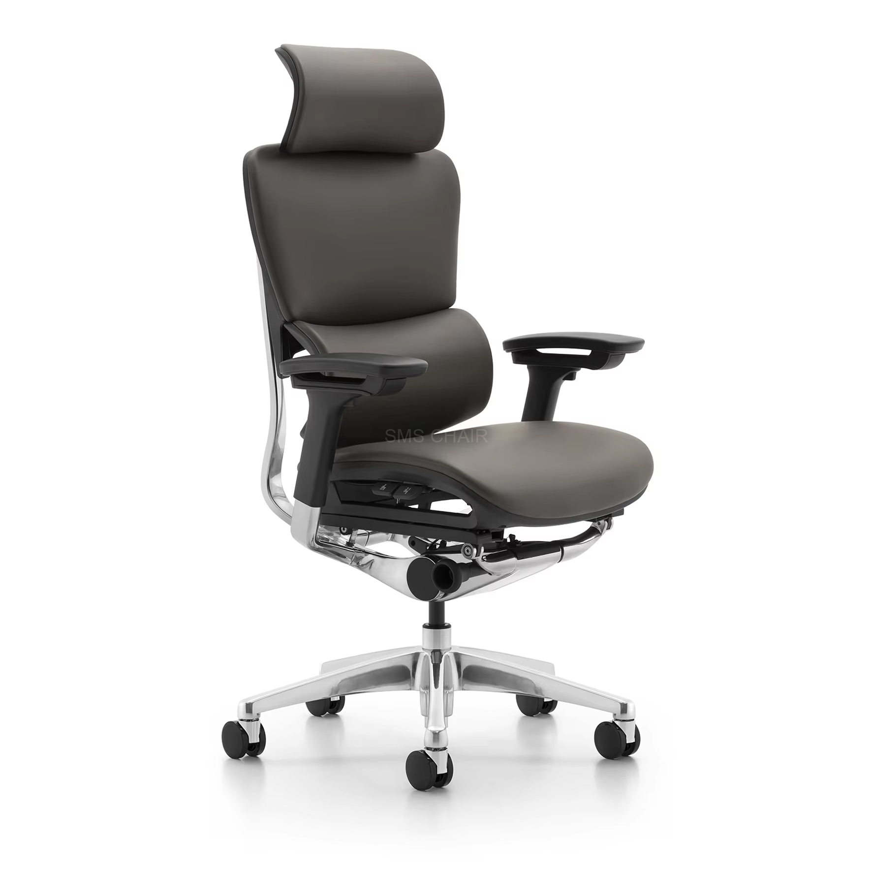 Office Furniture Leather Chair With Adjustable Double Lumbar Premium Ergonomic Executive Conference Office Chair