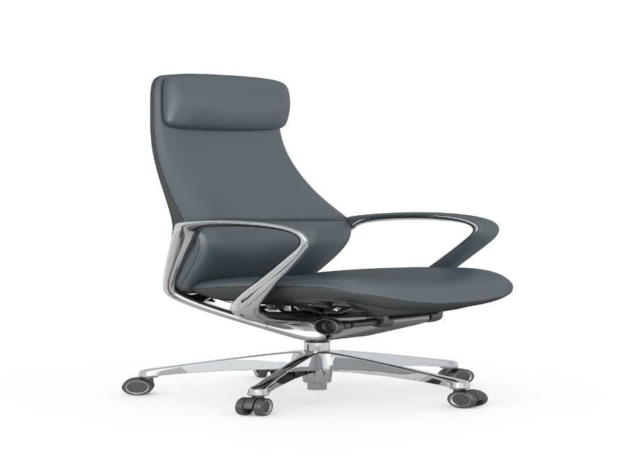 Luxury Ergonomic Executive Chair, PU Leather Swivel Office Chair for Manager & CEO Office