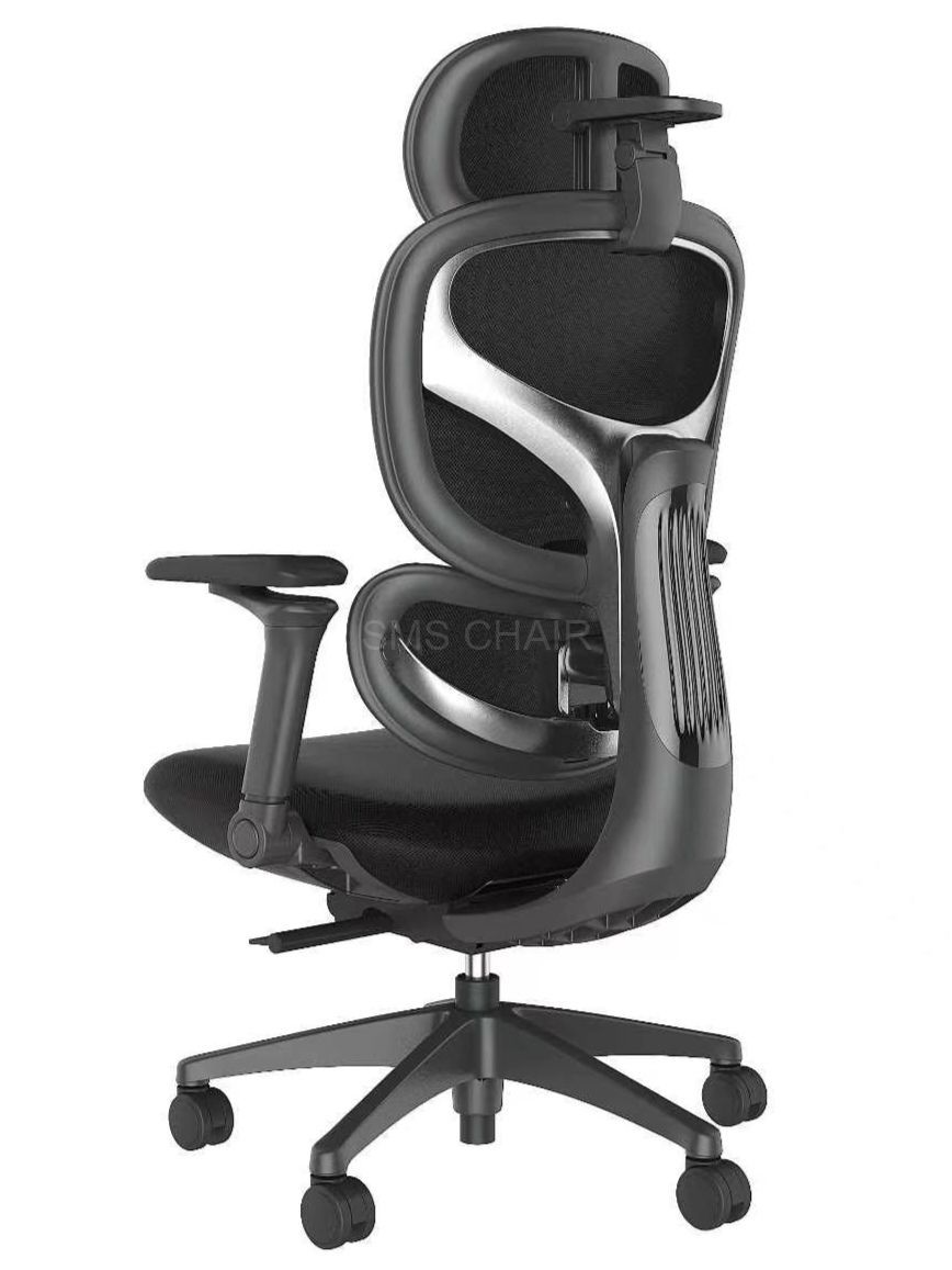 High Back Adjustable Mesh Ergonomic Office Chair with 3D Lumbar Support and 4D Headrest