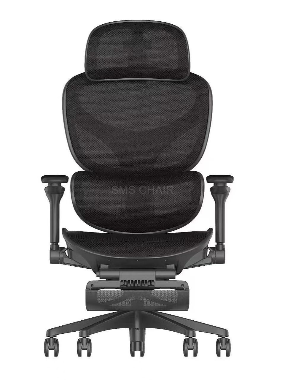 High Back Mesh Ergonomic Office Chair with Retractable Footrest