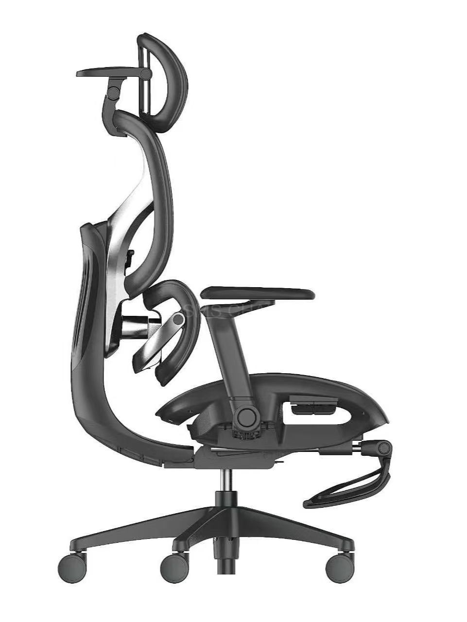 High Back Mesh Ergonomic Office Chair with Retractable Footrest