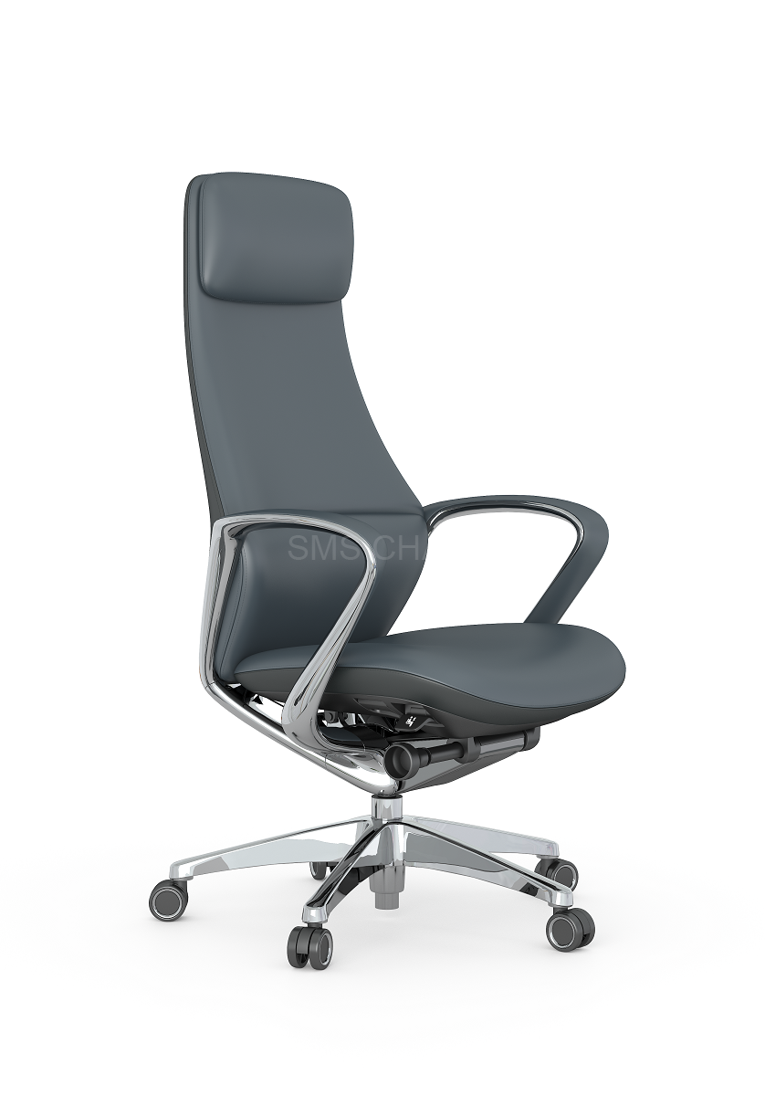 Luxury Ergonomic Executive Chair, PU Leather Swivel Office Chair for Manager & CEO Office