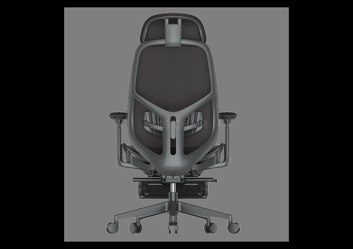 High Back Full Mesh Ergonomic Office Chair with Built-in Footrest