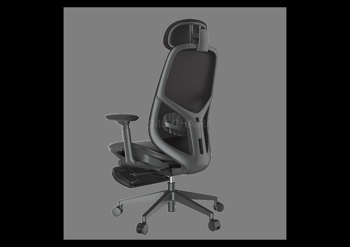 High Back Full Mesh Ergonomic Office Chair with Built-in Footrest