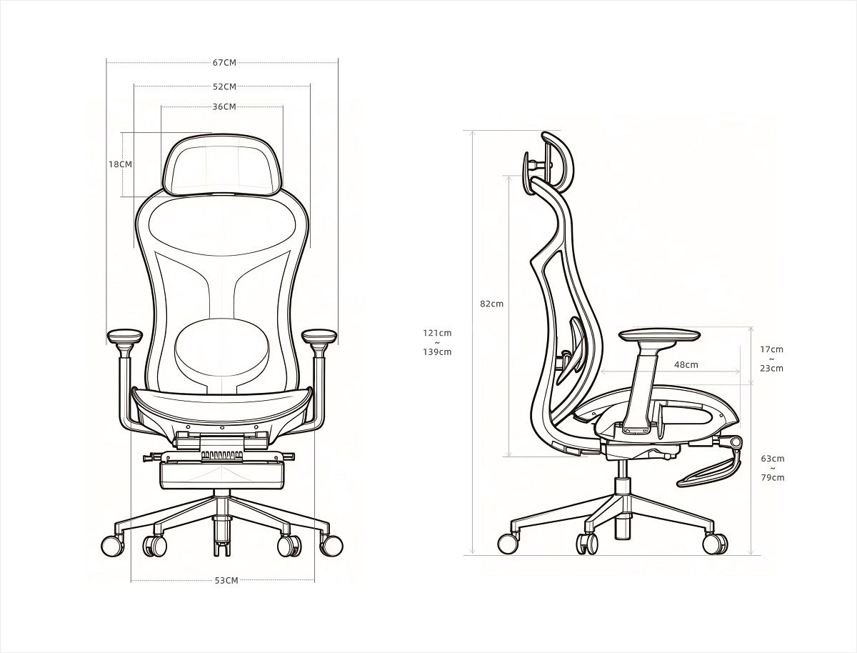 Ergonomic Mesh Office Chair with Footrest High Back Adjustable Computer Chair Ergonomic Mesh Office Chair with Footrest High Back Adjustable Computer Chair