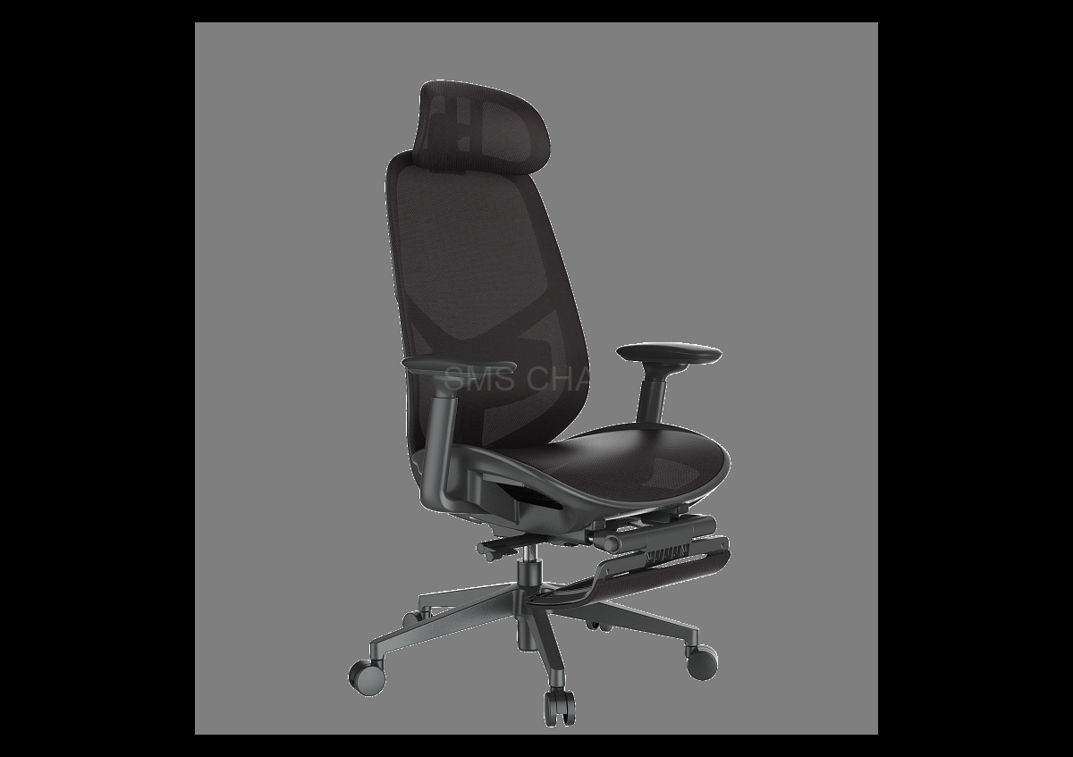 High Back Full Mesh Ergonomic Office Chair with Built-in Footrest