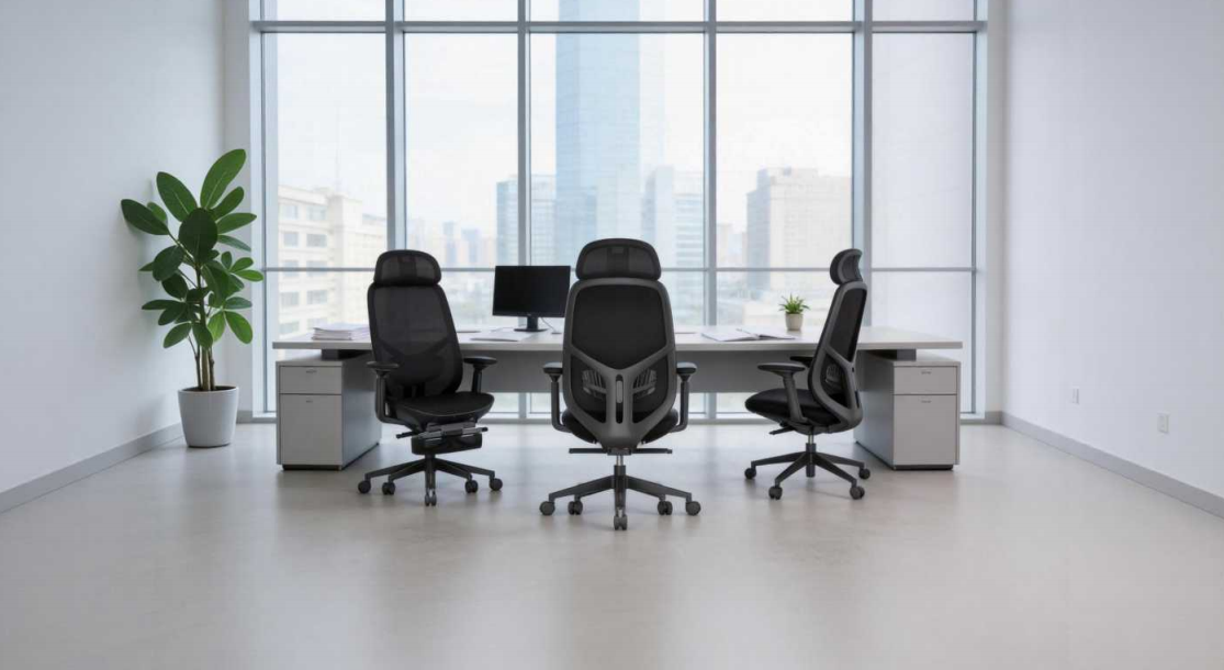 High Back Full Mesh Ergonomic Office Chair with Built-in Footrest